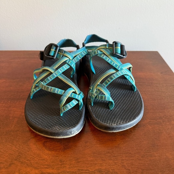 Chaco Women's Sandals with Double Turquoise Straps - Picture 3 of 7